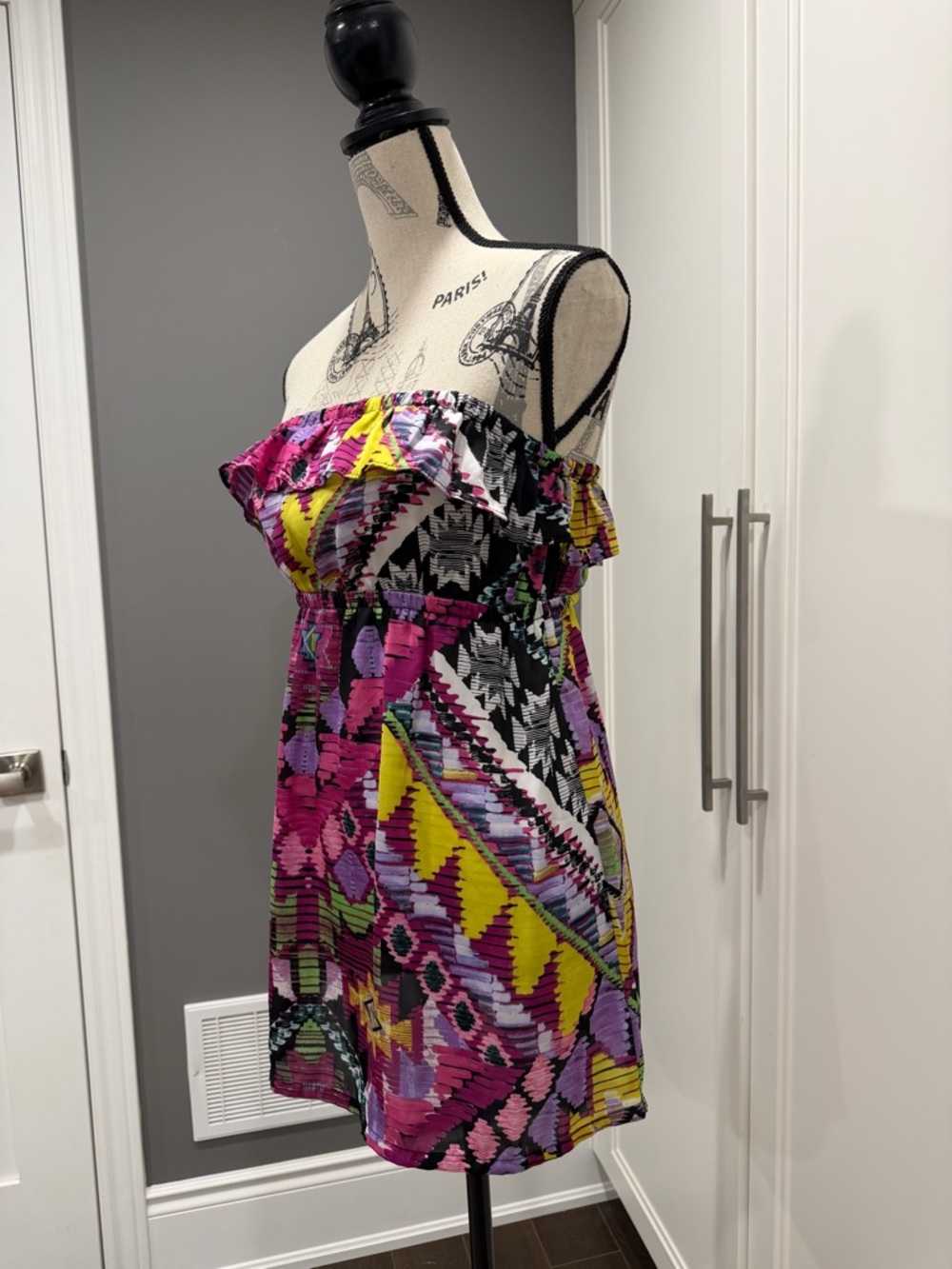 Forever 21 Multicolor Aztec Print Strapless Dress - Picture 3 of 10